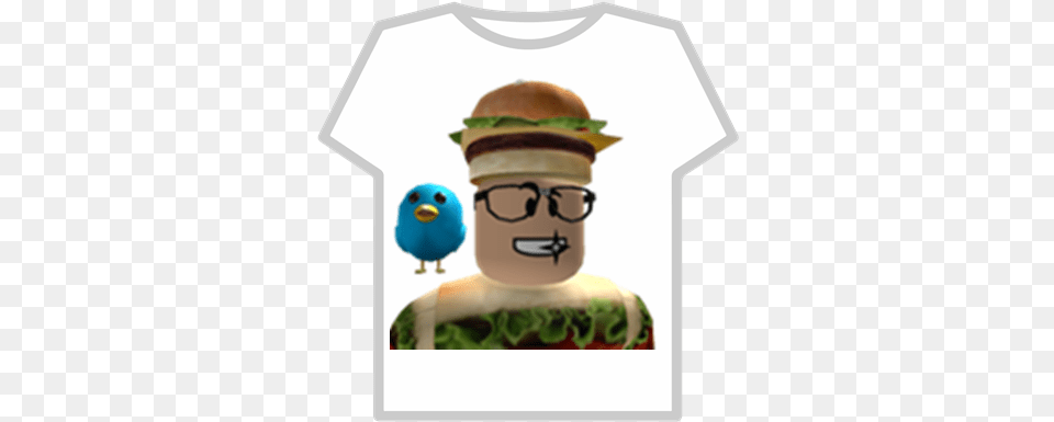 Me Hamburger Man Transparent Roblox Roblox T Shirt Bacon Hair, Clothing, T-shirt, Food, Lunch Free Png