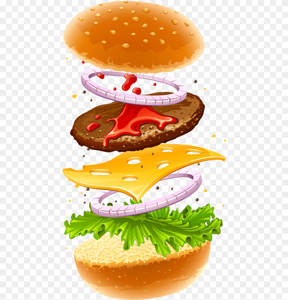 Meal Clipart Hamburger Cheese, Burger, Food Png Image