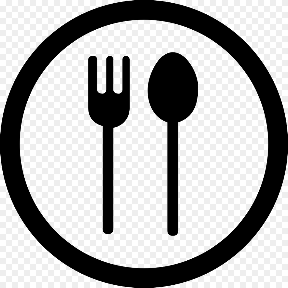 Meal Comments Number 5 In Circle, Cutlery, Fork, Spoon Png Image
