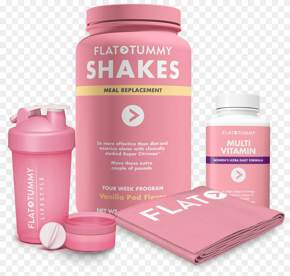 Meal Replacement Flat Tummy Shakes, Bottle, Shaker Free Png Download
