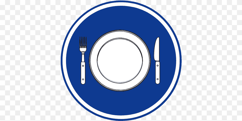 Meal Service Circle, Cutlery, Fork, Disk Free Png Download