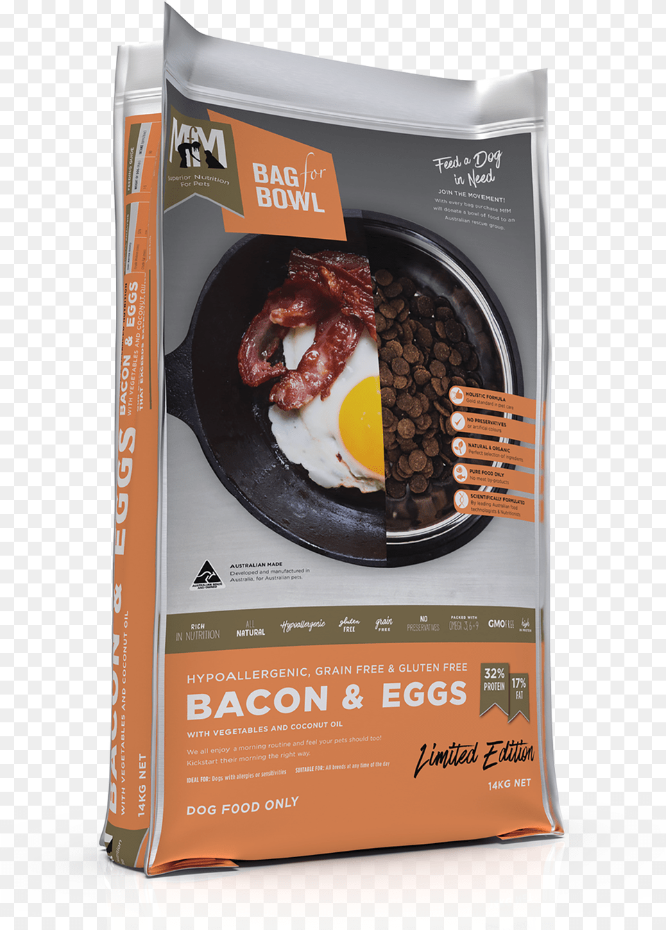 Meals For Mutts Bacon And Eggs, Advertisement, Poster, Egg, Food Png Image