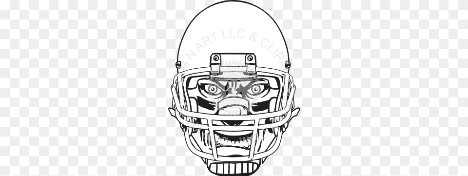Mean Face In Football Helmet, American Football, Person, Playing American Football, Sport Free Png Download