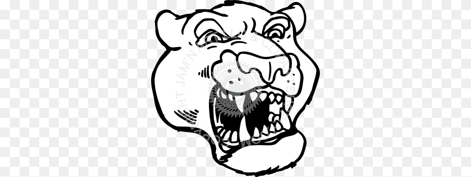 Mean Panther Head, Teeth, Body Part, Stencil, Person Png Image