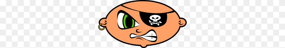 Mean Pirate Kid Clip Art, Cutlery, Cartoon, Food, Fruit Free Png Download