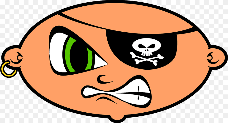 Mean Pirate Kid Clipart, Accessories, Cartoon, Person Free Transparent Png