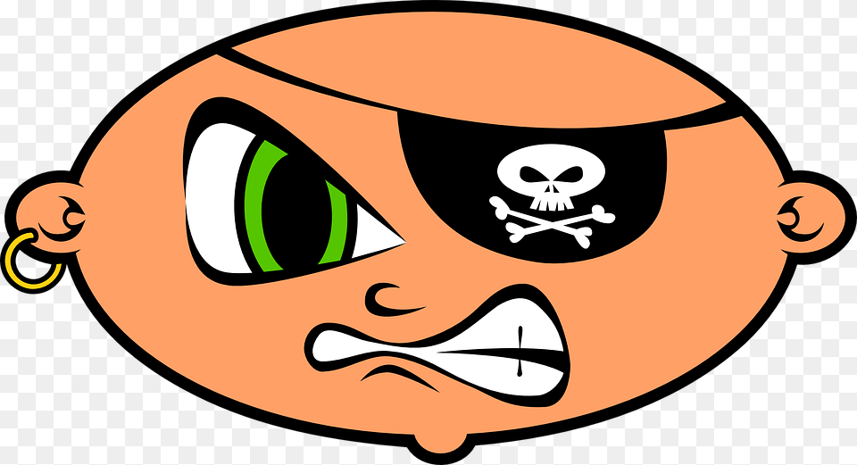 Mean Pirate Kid Clipart Clipart Mean, Food, Fruit, Plant, Produce Free Png