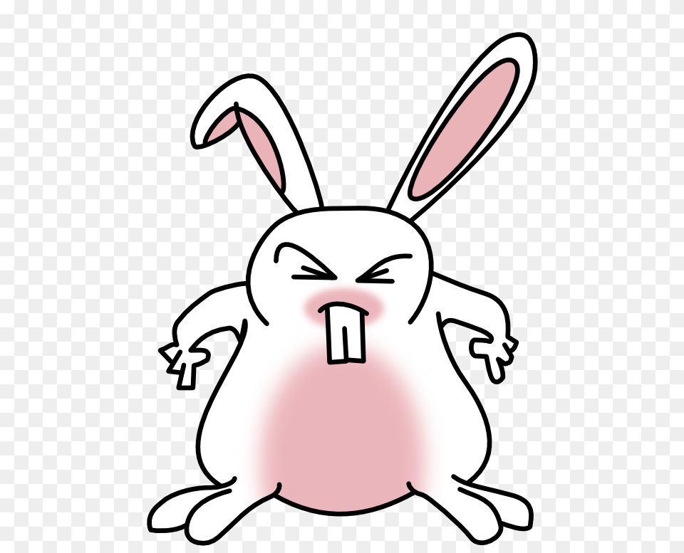 Mean Rabbit Cliparts, Baby, Person, Animal, Mammal Png Image