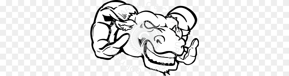 Mean Ram Head Image, Baby, Person, Electronics, Hardware Free Png Download