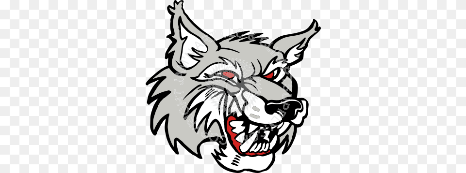 Mean Wolf Head In Color Smiling, Art, Baby, Person Png