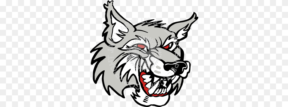Mean Wolf Head In Color Smiling Mean Wolf Head Drawing, Art, Baby, Person Free Transparent Png