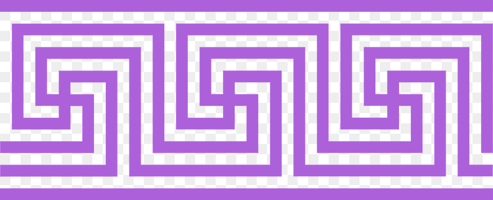 Meander Pattern Clipart, Purple Png Image