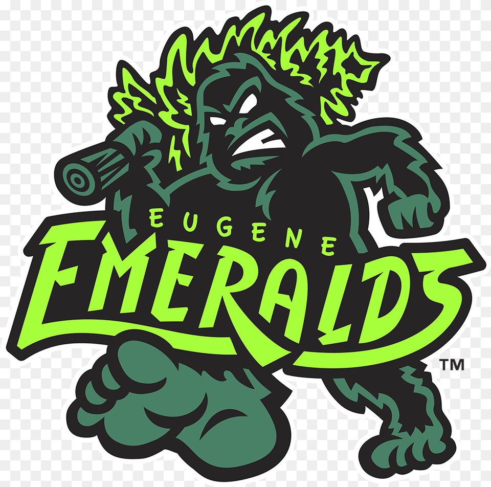 Meaning Eugene Emeralds Logo And Symbol History Evolution Eugene Emeralds Logo, Green, Animal, Ape, Mammal Png Image