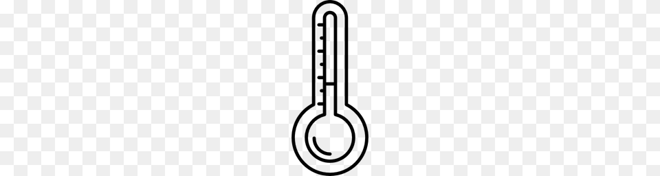 Measure Cold Thermometer Coldness Temperatures Icon, Gray Free Png