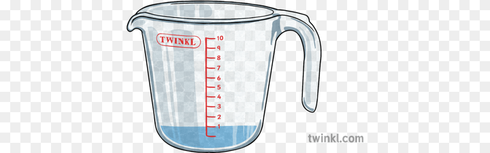 Measuring Jug With Water Illustration Twinkl Beer Stein, Cup, Measuring Cup Png