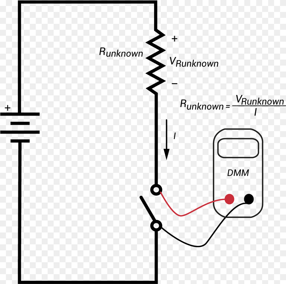 Measuring Resistance Using A Dmm Ammeter Connection, Electronics Free Png Download