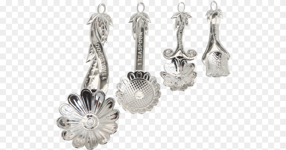 Measuring Spoons Set Floral Fancy Locket, Accessories, Cutlery, Earring, Jewelry Free Transparent Png