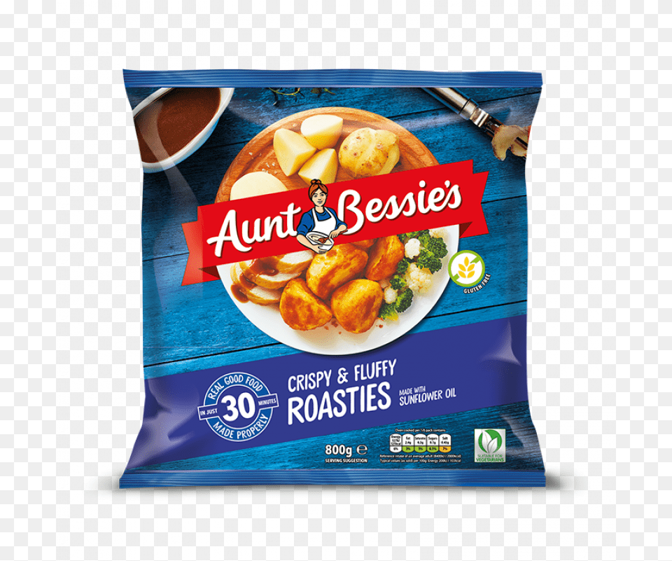 Meat Alternatives To Your Christmas Dinner Favourites Roast Potatoes Aunt Bessies, Advertisement, Poster, Person, Food Png