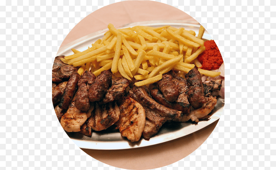 Meat Grillades, Food, Fries, Meal, Pork Png Image