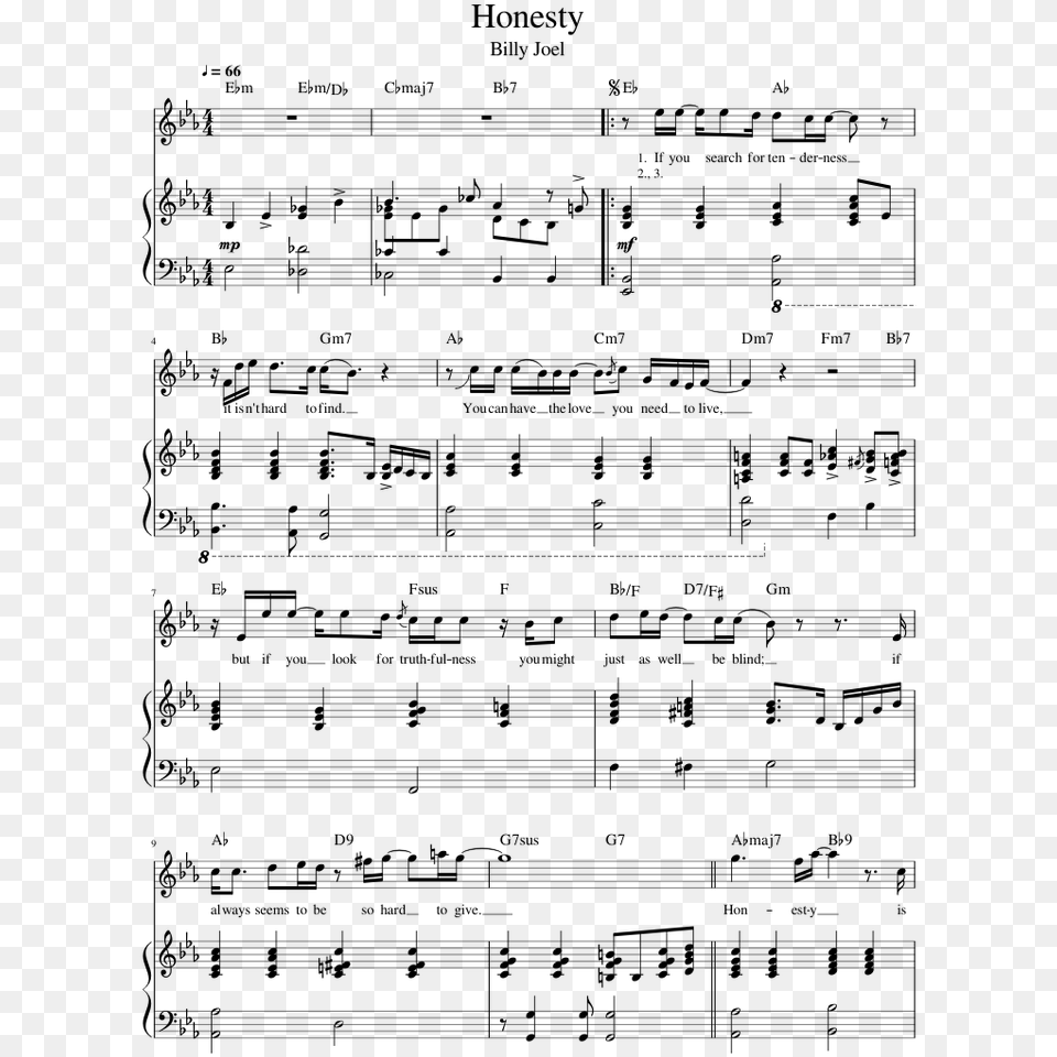 Meat Loaf Sheet Music, Gray Free Transparent Png