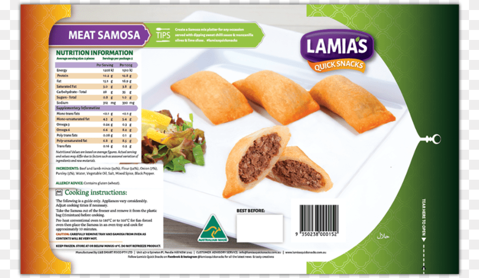 Meat Samosa Nutri 1 Chicken As Food, Lunch, Meal, Advertisement, Poster Free Png