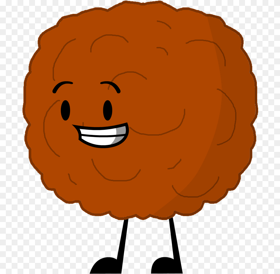 Meatball Clipart Bfdi Meatball Cartoon, Food, Person, Sweets, Face Free Png