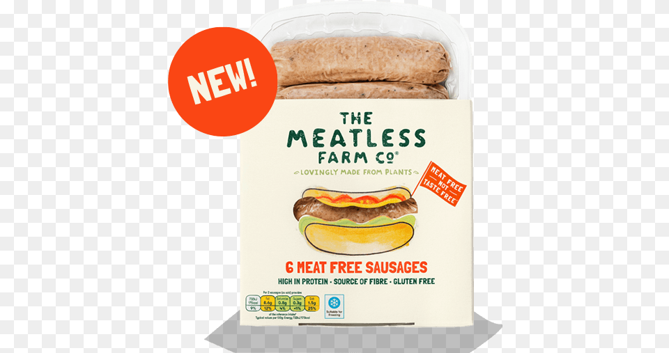 Meatless Farm Sausages, Food, Advertisement, Bread Free Png