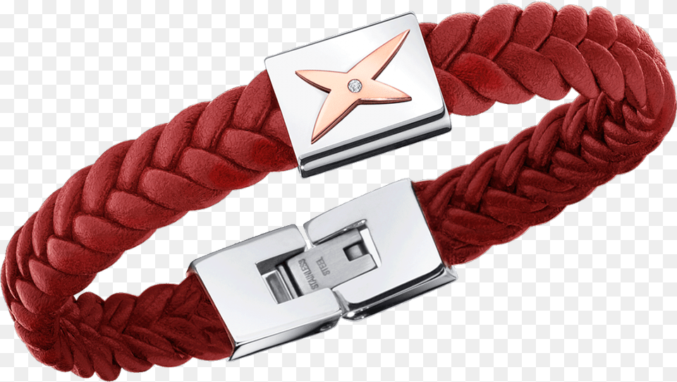 Mec J Te Kiff Bracelet Red Leather Silver Steel And Bracelet Cuir Mauboussin, Accessories, Jewelry, Belt Png