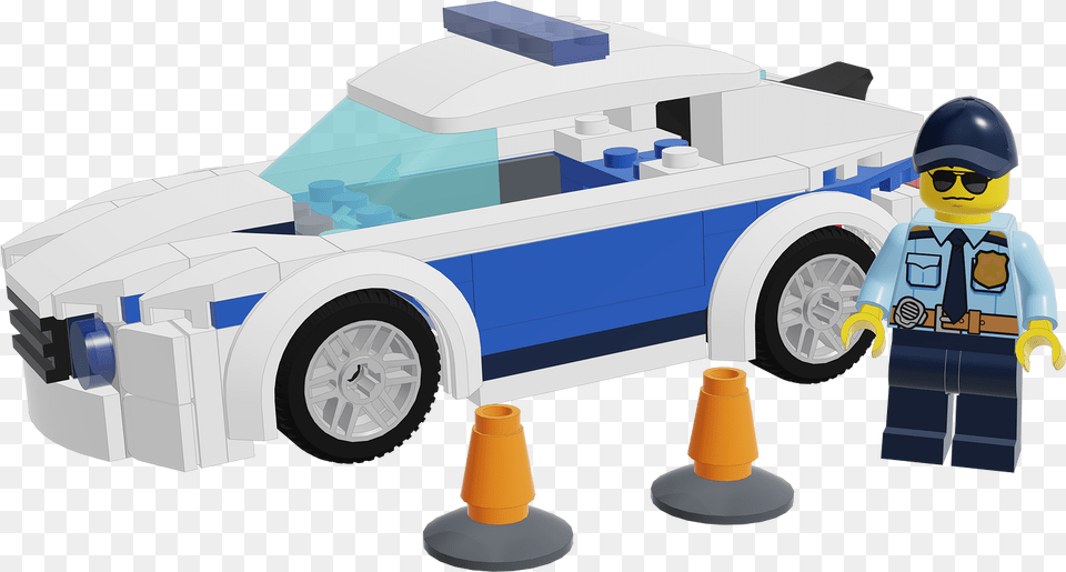 Mecabrickscom Lego Set 1 Police Patrol Car Lego, Wheel, Machine, Helmet, Transportation Free Png