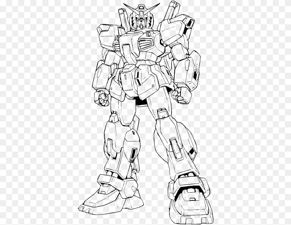 Mecha Coloring Pages Gundam Mk Ii Lineart, Robot, Ammunition, Grenade, Weapon Png