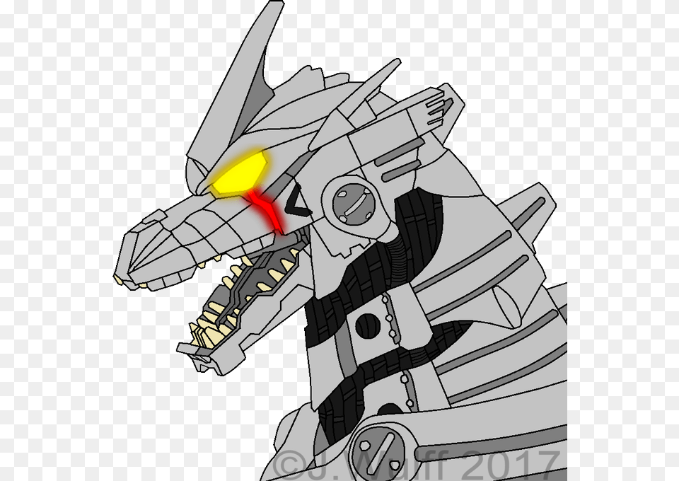 Mecha King Ghidorah Drawing Draw King Ghidorah Easy, Bulldozer, Machine Free Png