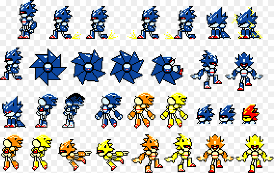 Mecha Sonic Sprites, Person Free Png Download