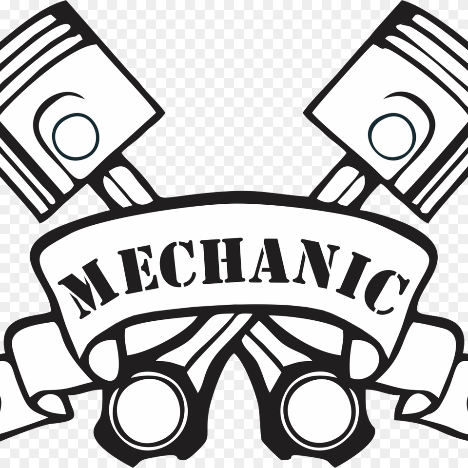 Mechanic Clip Art Black And White, Emblem, Symbol, Logo Png Image