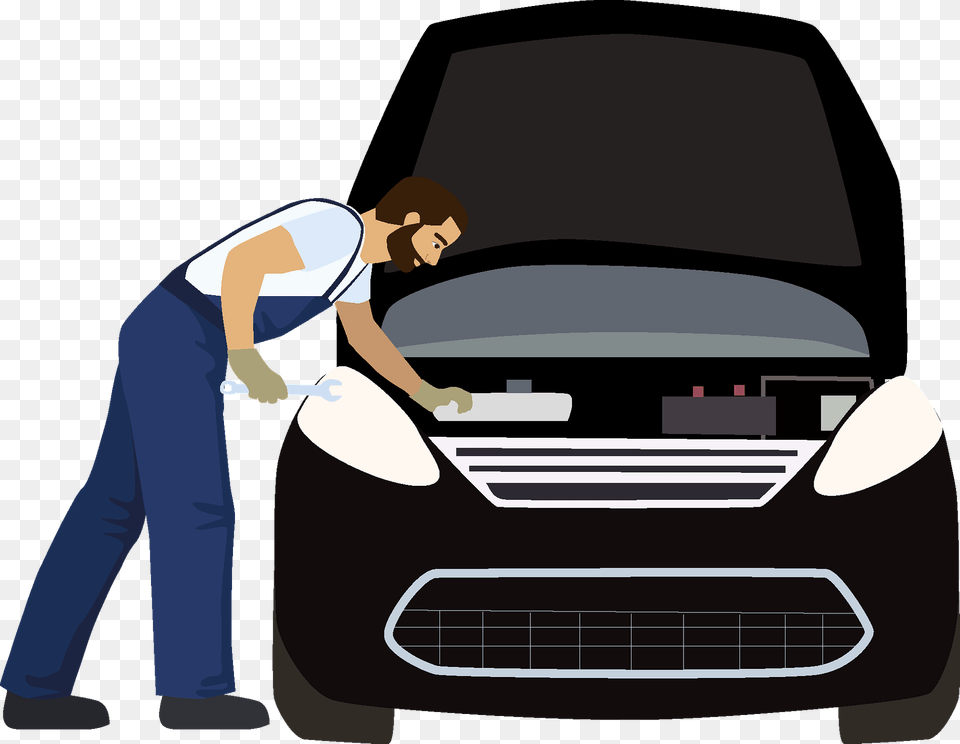 Mechanic Clipart, Adult, Vehicle, Transportation, Person Png Image