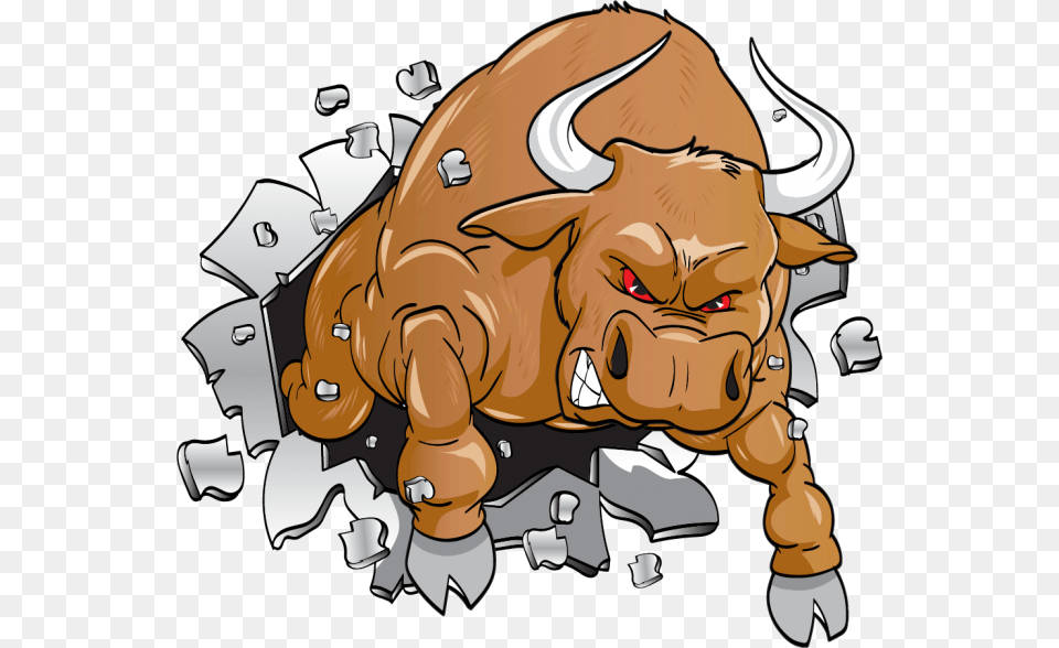 Mechanical Bull Cartoon, Animal, Mammal, Wildlife, Buffalo Free Png