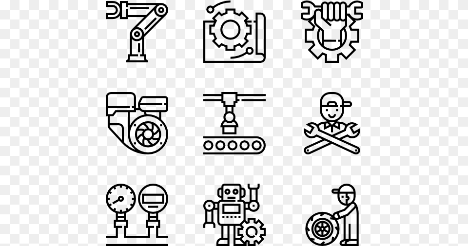 Mechanical Ethic Icon, Gray Free Png