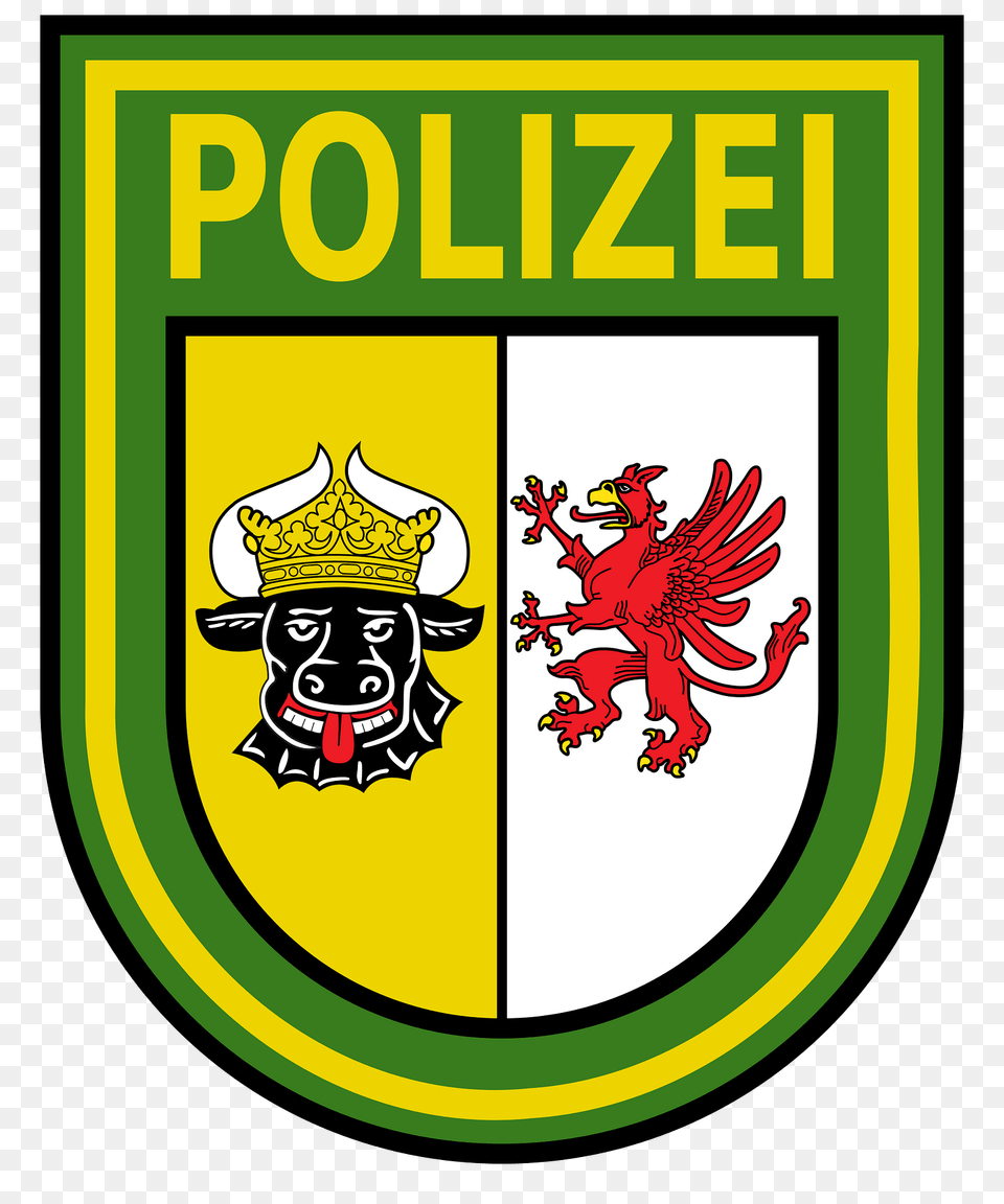 Mecklenburg Vorpommern Police Patch Clipart, Emblem, Logo, Symbol, Armor Free Png Download