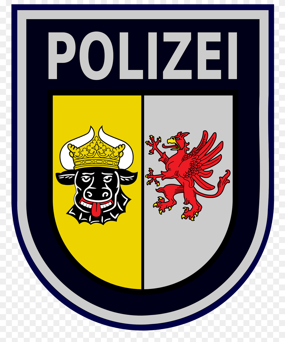 Mecklenburg Vorpommern Police Patch Darkblue Clipart, Emblem, Symbol, Logo, Armor Free Png Download