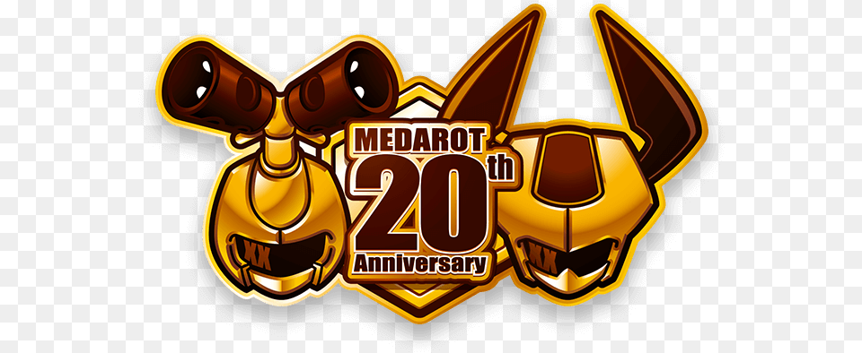 Medabots Launches Countdown Clock For 20th Anniversary, Logo, Emblem, Symbol, Bulldozer Free Png Download