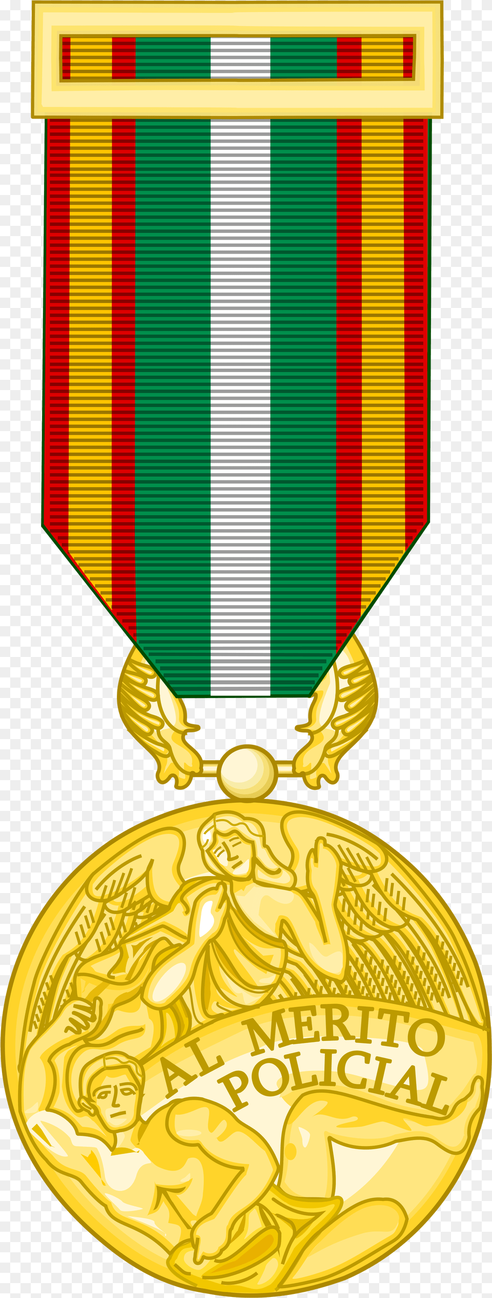Medal Clipart Svg Medal Of Police Merit Greece, Gold, Gold Medal, Trophy, Face Free Png