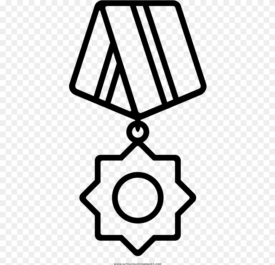 Medal Coloring, Gray Free Png