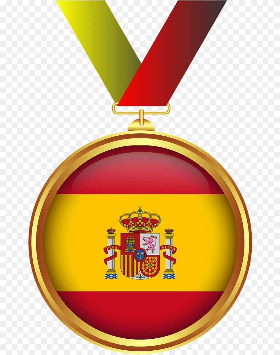 Medal Gold Tape Transparent Background Spain Flag, Gold Medal, Trophy Png