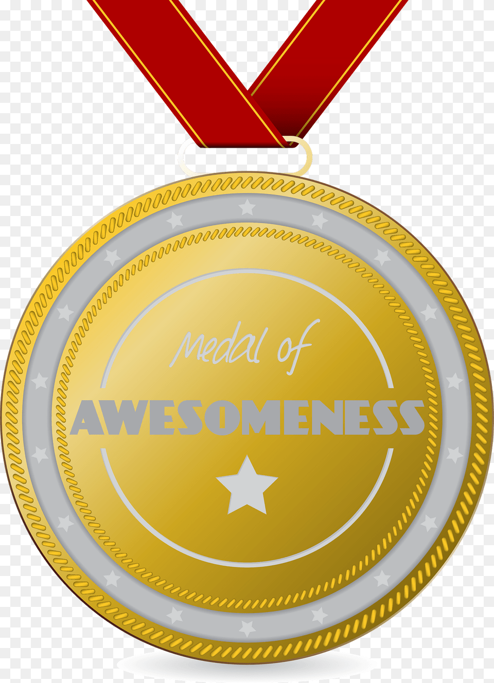 Medal Of Awesomeness Clipart, Gold, Gold Medal, Trophy Free Png Download
