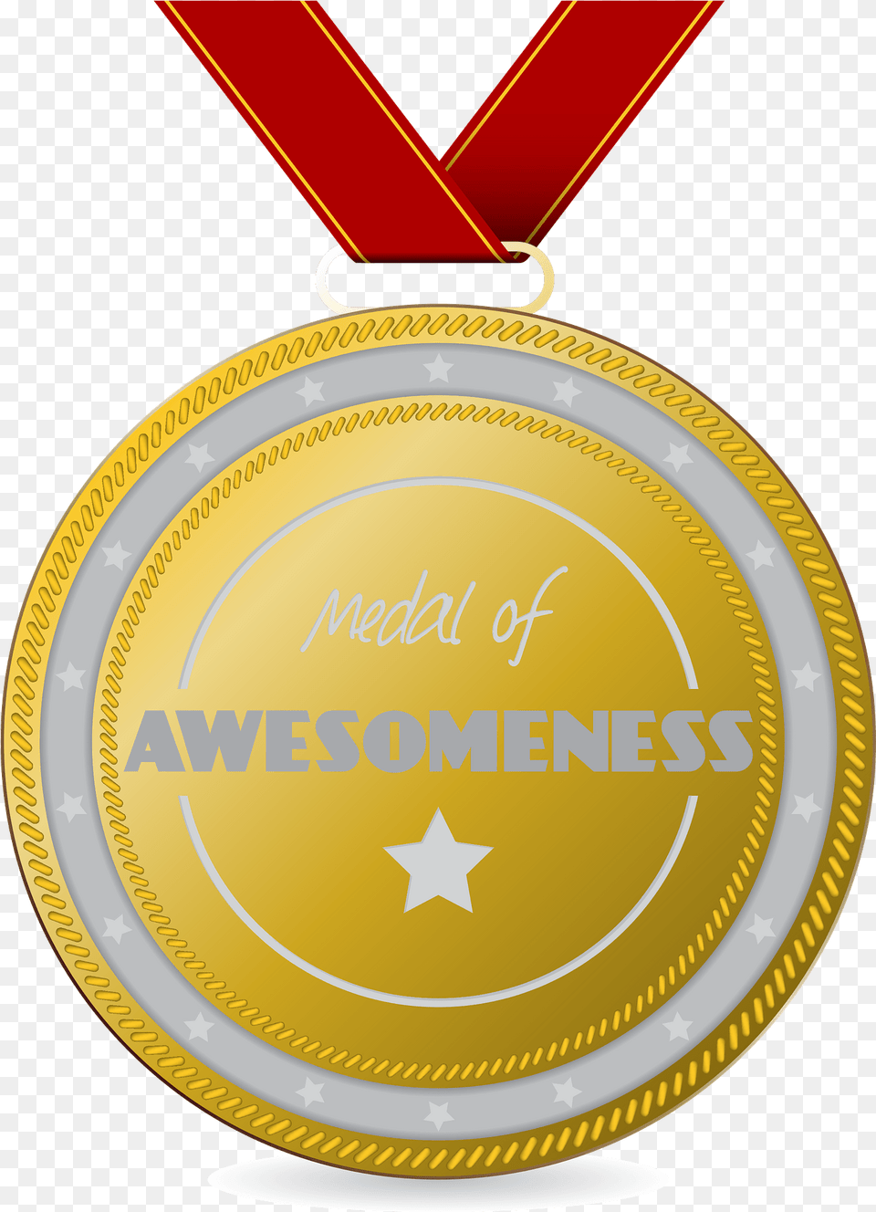 Medal Of Awesomeness Clipart Solid, Gold, Gold Medal, Trophy Png