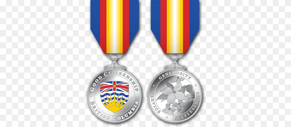 Medal Of Good Citizenship Front Amp Back View Medal Of The British People, Gold, Gold Medal, Trophy, Silver Png