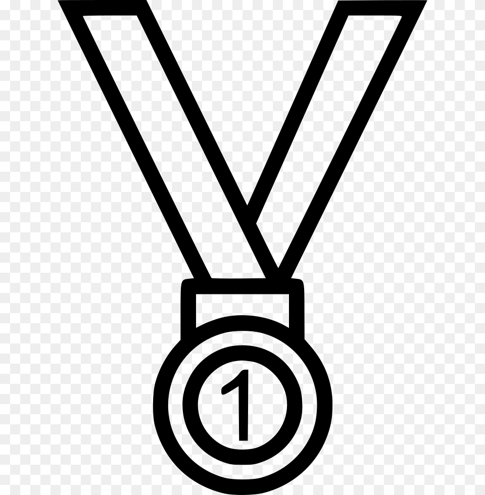 Medal Position Trophy Winner Gold First Award Black And White Clipart Gold Medal, Device, Grass, Lawn, Lawn Mower Png