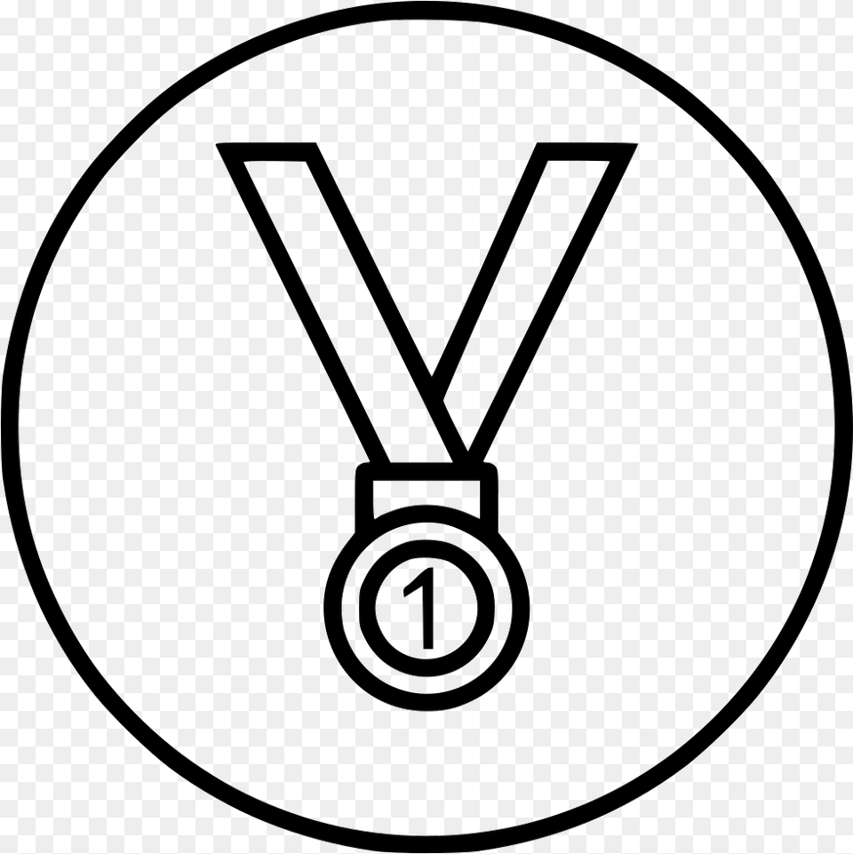 Medal Position Trophy Winner Gold First Award Comments Medal Black And White Clipart, Smoke Pipe Png