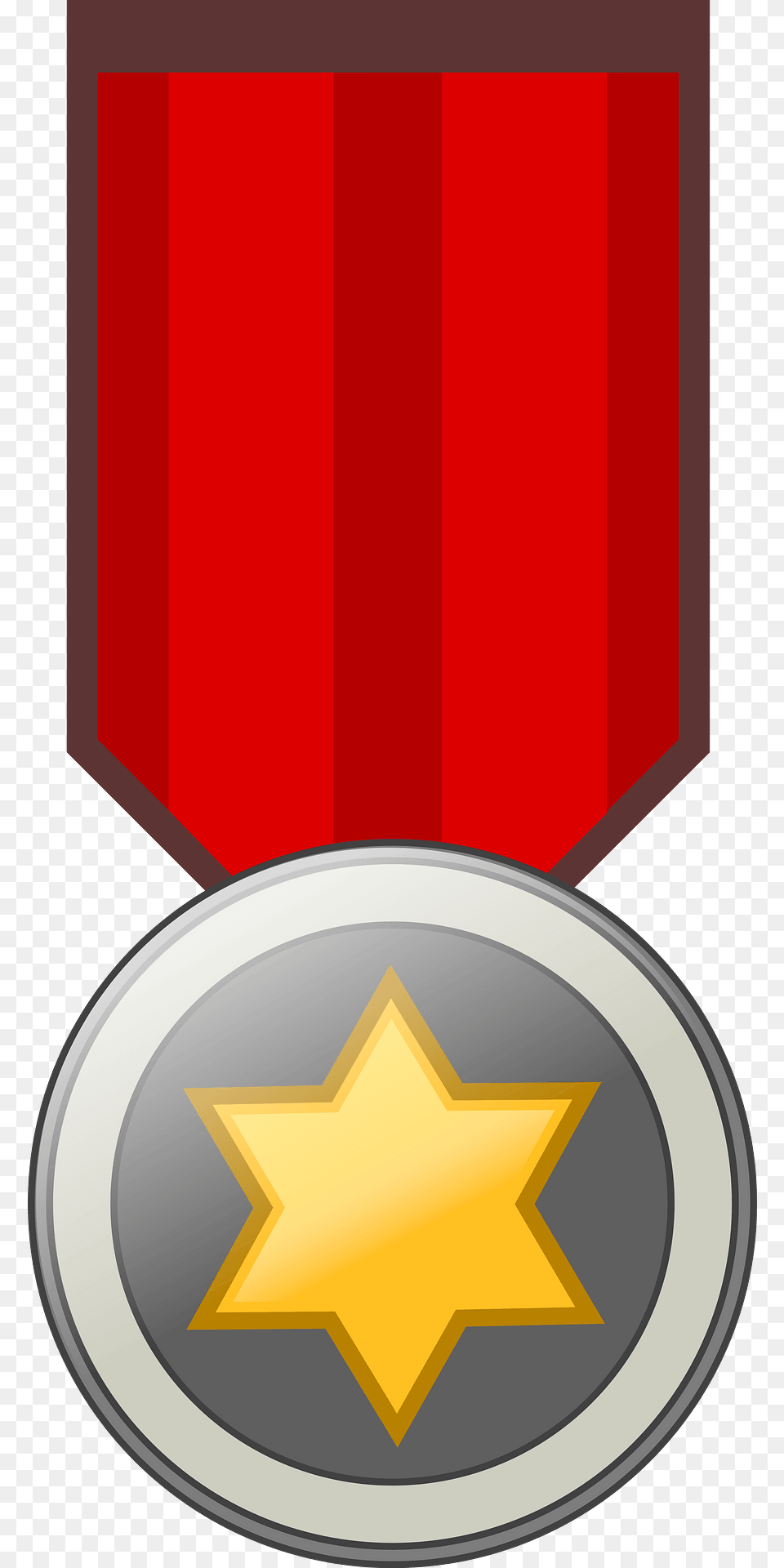 Medal Star And Red Ribbon Clipart, Symbol, Armor Free Png Download