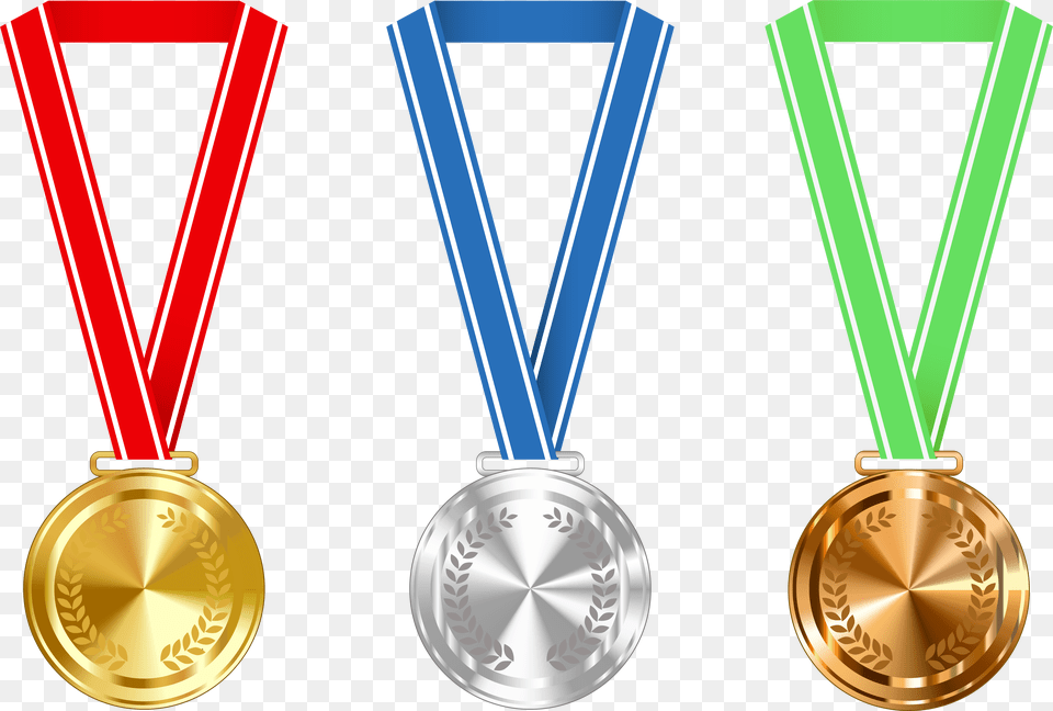 Medal Transparent Background Gold Silver Bronze Medal, Gold Medal, Trophy Png Image