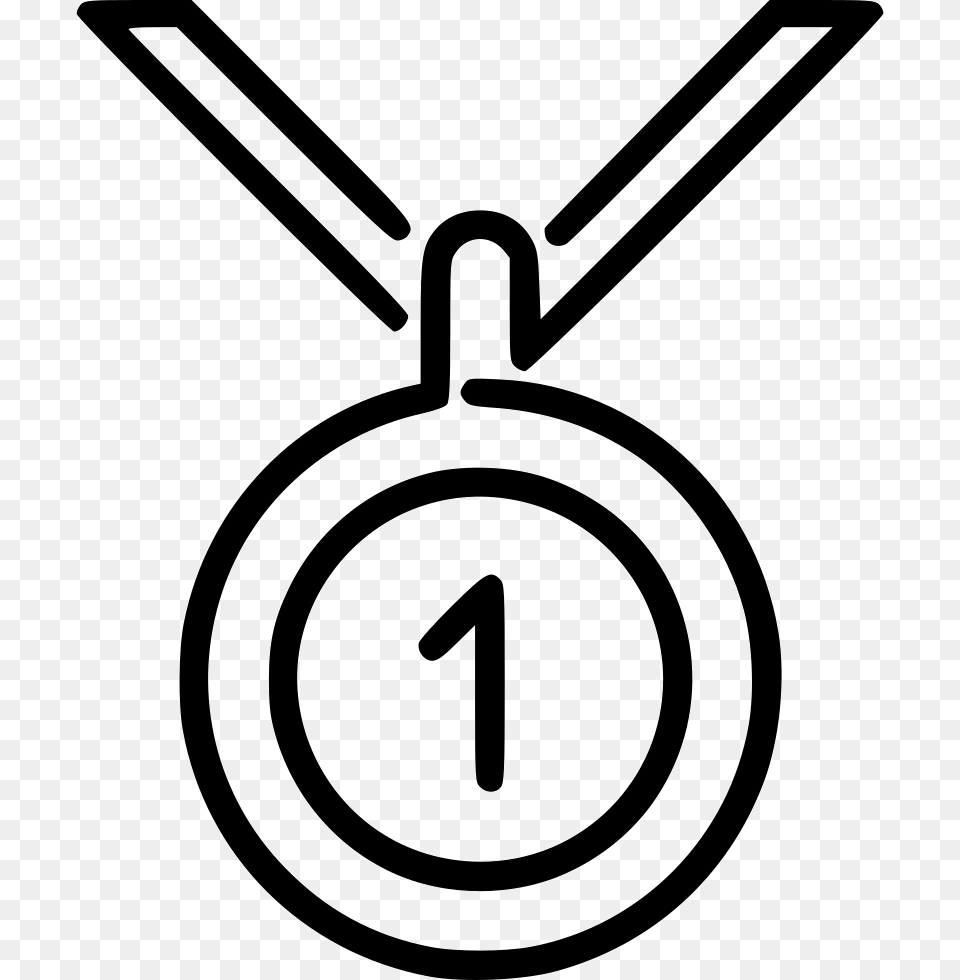 Medal Winner Gold Award Numberone Line Art, Smoke Pipe Png Image